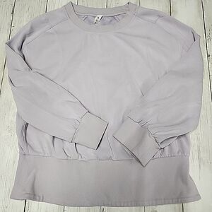 Lululemon Brushed Softstreme Ribbed-Hem Lavender Pullover LongSleeve Women Sz 10